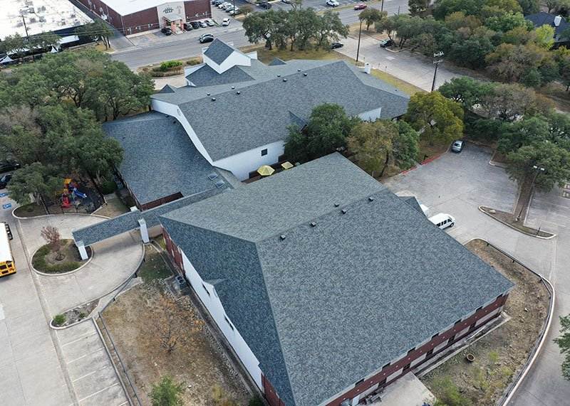 New commercial roof on church New commercial roof on church