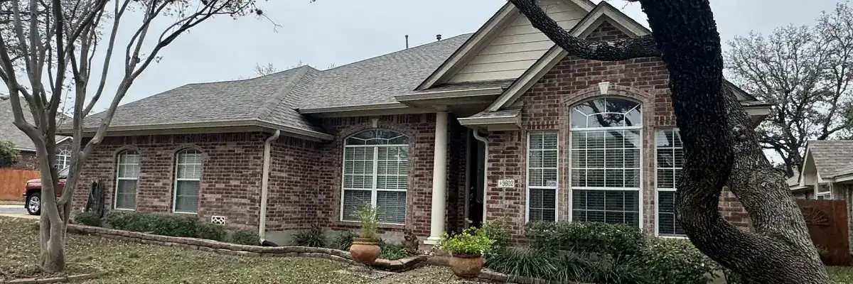 Water stains and peeling paint on a ceiling, a clear sign of damage requiring a Texas storm roof inspection by Dolan Roofing & Construction in San Antonio