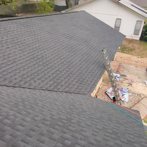 Completed asphalt shingle roof installation on Zodiac Drive home by Dolan Roofing & Construction in Universal City