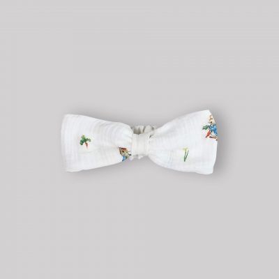 هدبند - تل پاپیونی نوزاد موسلین وارداتی - طرح پیتر خرگوشه(Peter Rabbit)