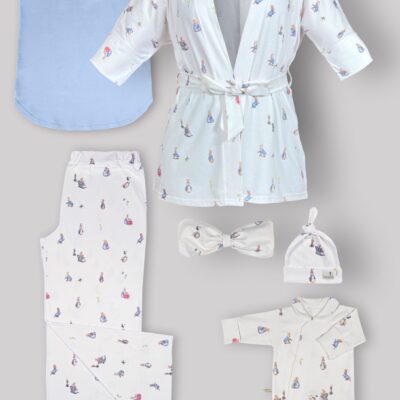 ست 6 تکه بیمارستانی طرح پیتر ربیت با سرهمی و کلاه