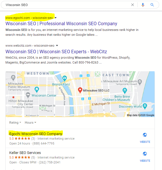 screenshot boston search rankings