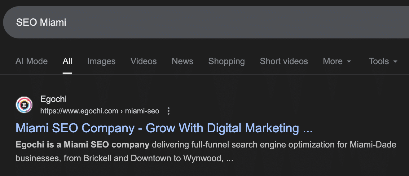 #1 in Google Search
