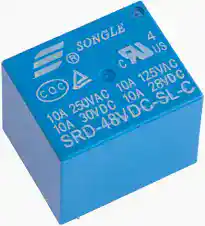 Реле електромеханічне SRD-48VDC-SL-C  10А 5 pins