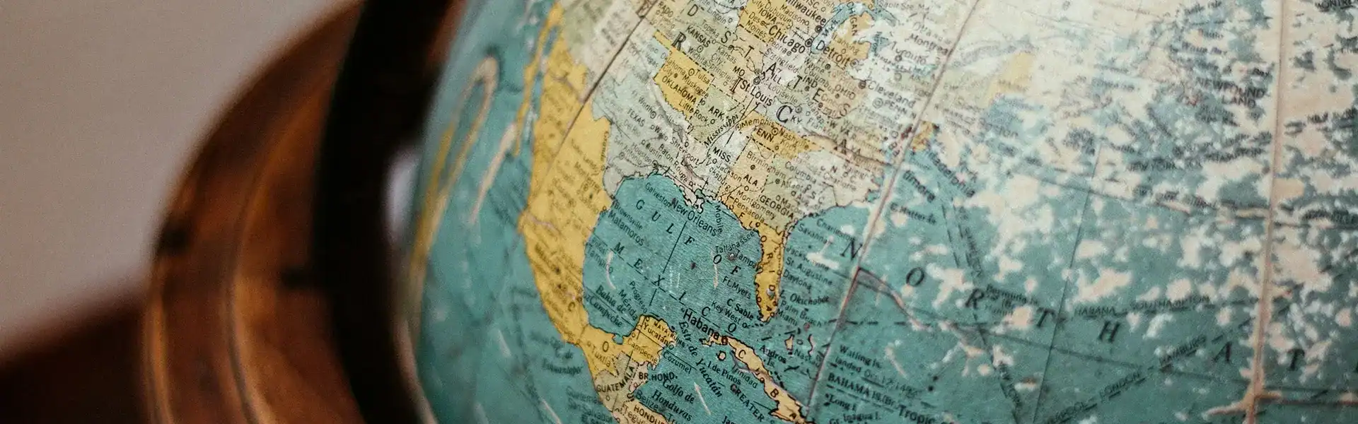 globo terráqueo enfocado en américa