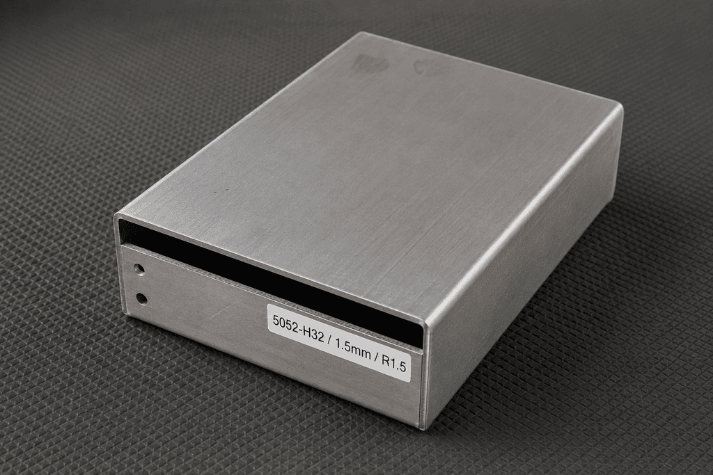 image1 5052-H32 aluminum enclosure four bends 1.5t radius