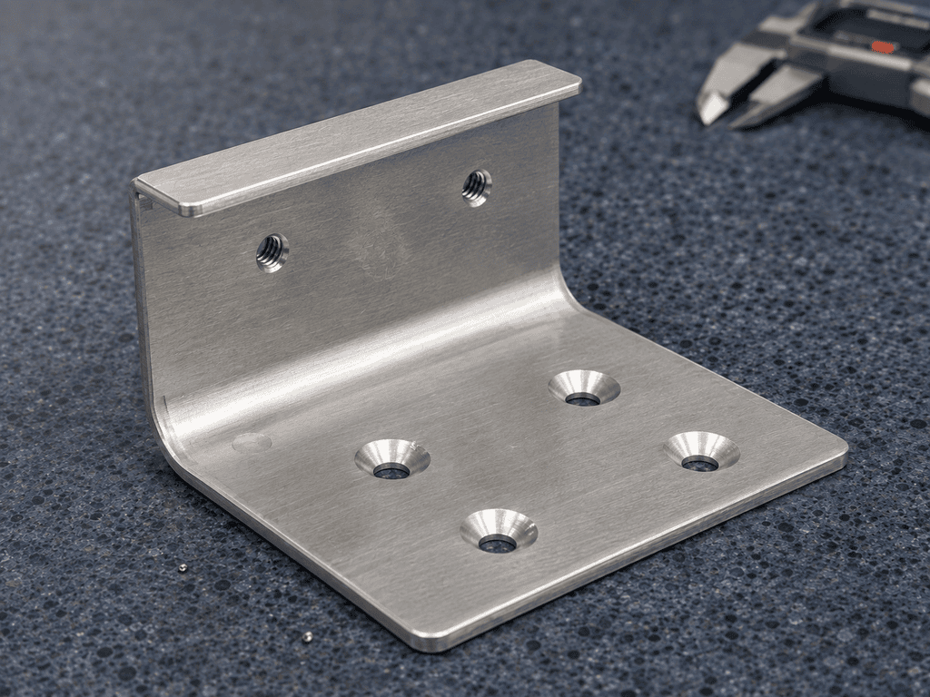 image2 6061-T6 aluminum bracket machined holes two bends