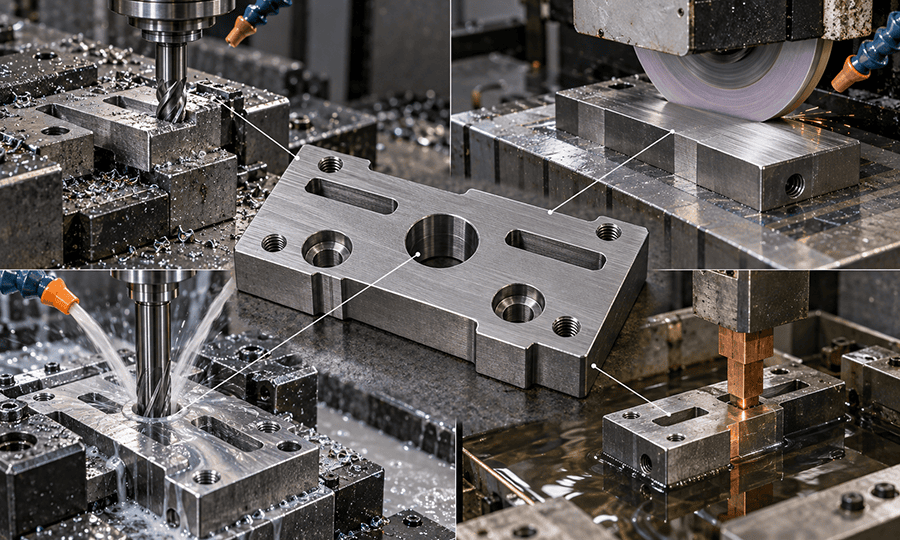 W-Ni-Fe tungsten heavy alloy process selection for milling, drilling, grinding and EDM