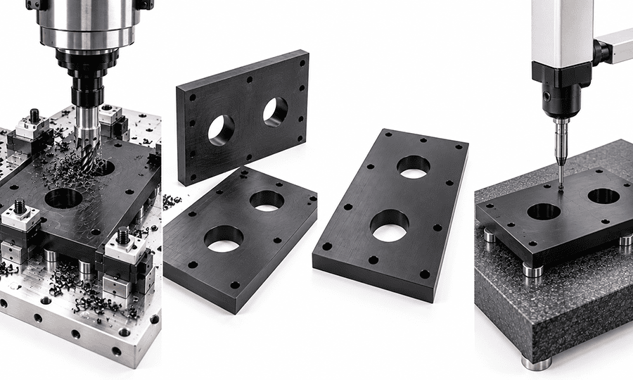 HDPE CNC machining with clamping, balanced facing and dimensional relaxation