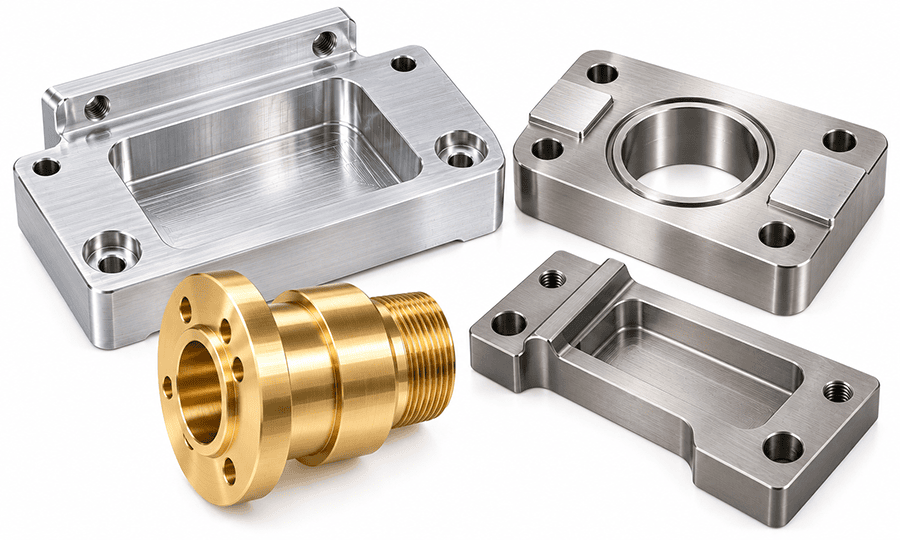 CNC machined aluminum brass stainless steel and titanium alloy parts from EPOC CRAFTER
