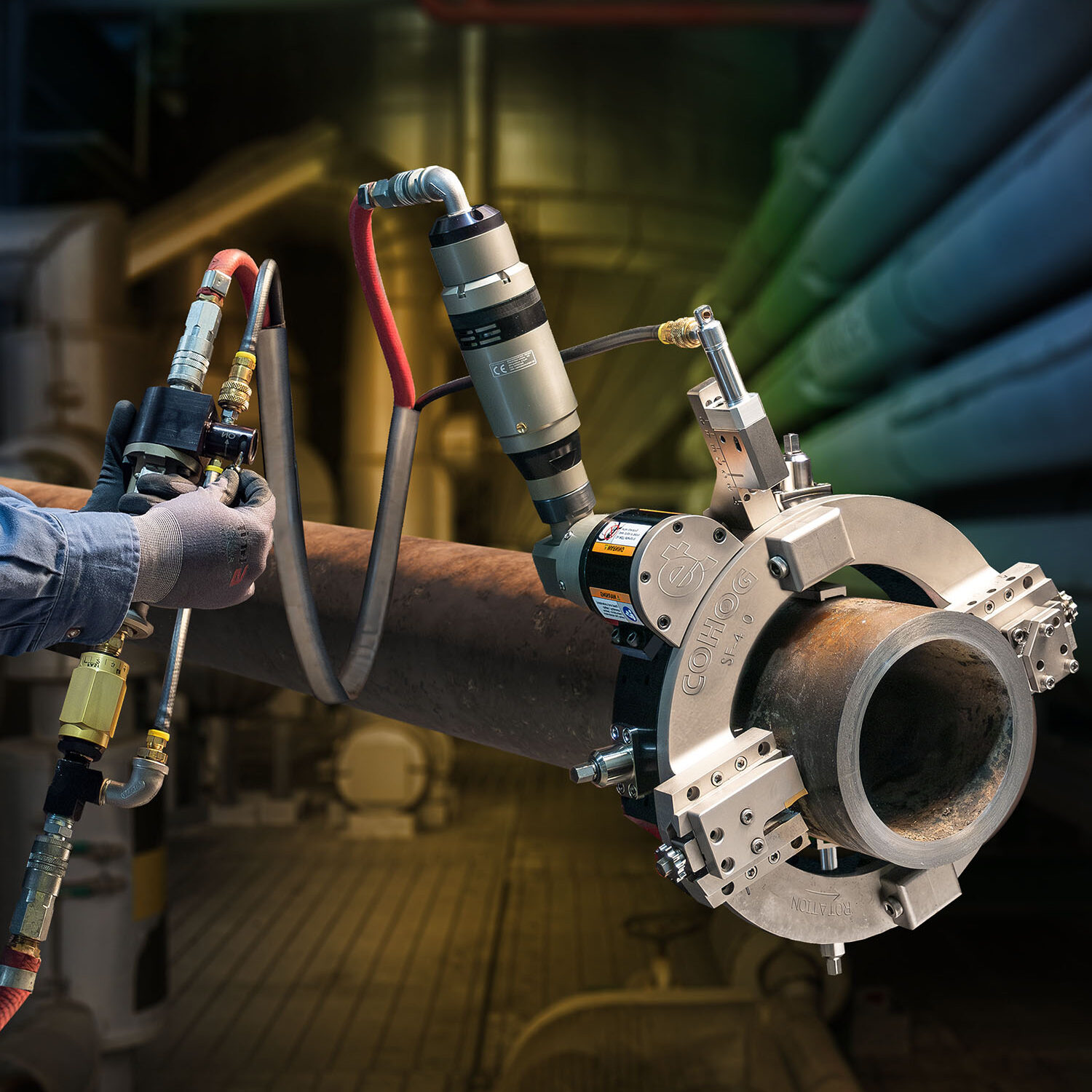 Cohog Split Frame Machine Pipe Cutting and Pipe Beveling Tool