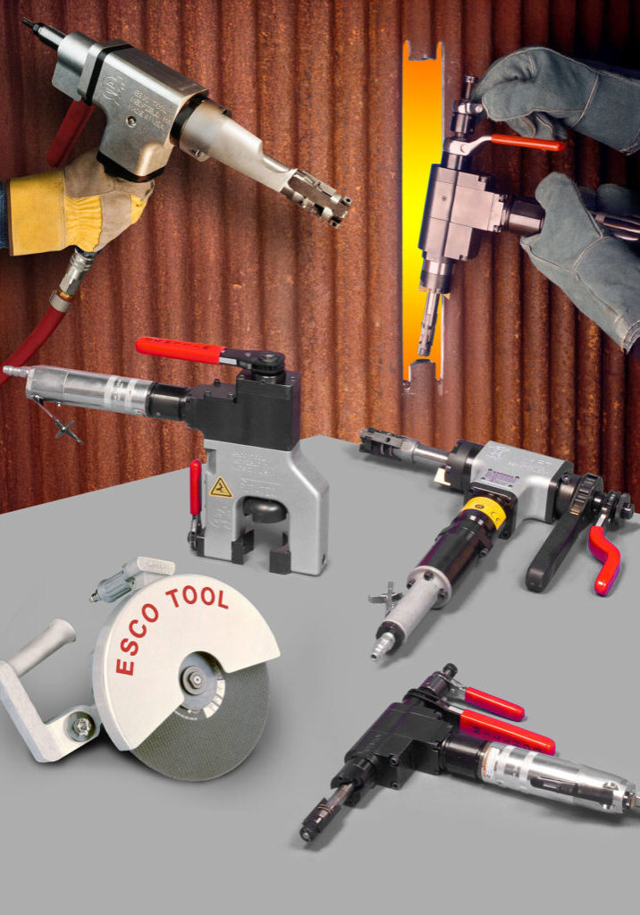 1. Portable MILLHOG tube and pipe end prep tools with model, size capacity, mounting, and boiler compatibility.