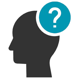 Frequently asked questions tab icon providing clear information about Evocare services