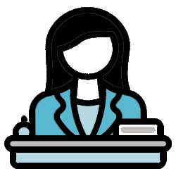 Front desk management tab icon for patient scheduling and administrative workflow support