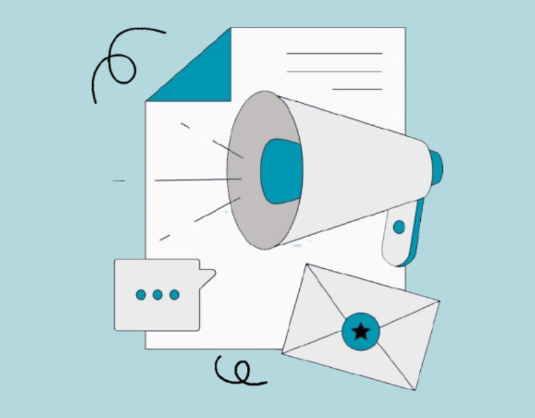 Newsletter illustration promoting healthcare billing insights and revenue cycle management updates