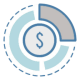 Revenue cycle management icon representing end-to-end billing optimization and denial reduction