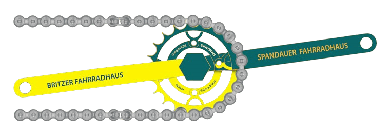 Logo des Spandauer Fahrradhauses und Britzer Fahrradhauses.