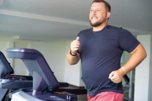 man on treadmill