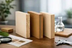 ALT：不同材質的木板展示，適合傢俱設計與訂造。.