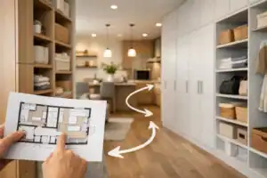 高效收納方案，先規劃動線再設櫃，打造整潔舒適的居家空間。.