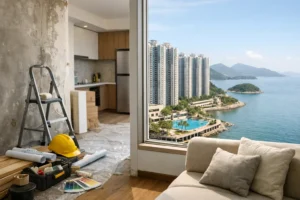 高層海景房室內設計，打造舒適實用的居住空間。專業傢俬佬訂造，滿足個性化需求。.