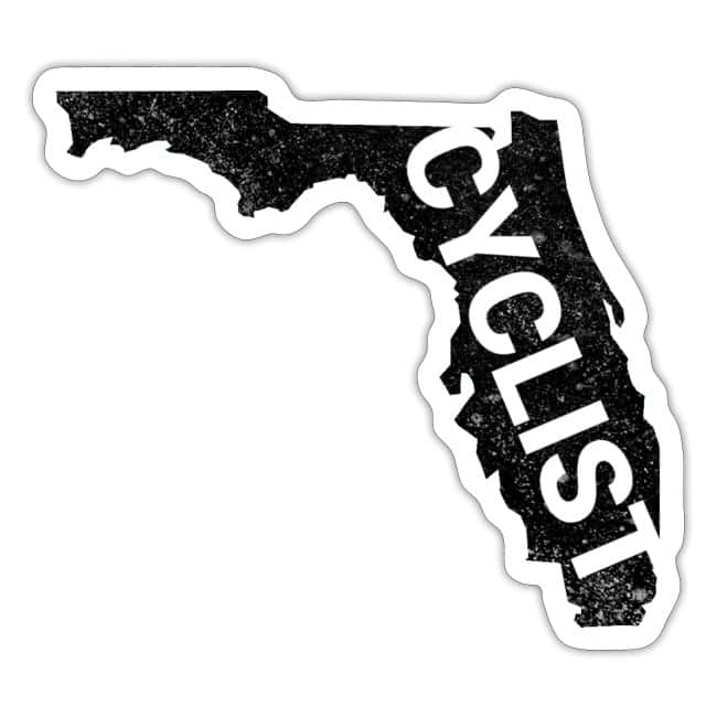 Florida Bicycle Merchandise Cyclist Sticker Black