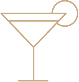 gold cocktail glass icon