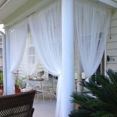 kültéri voile nylon lángálló vízlepergető UV álló függöny