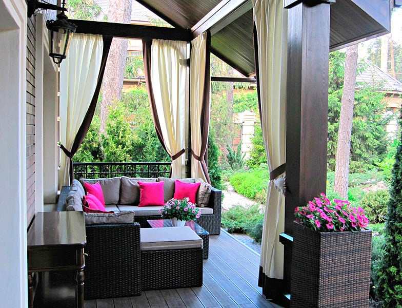 Kültéri terasz dekor függöny pergola függöny szatén BRENDY