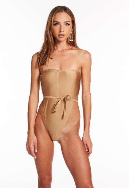LIONESS The Lily Bodysuit - Gold - Image 4