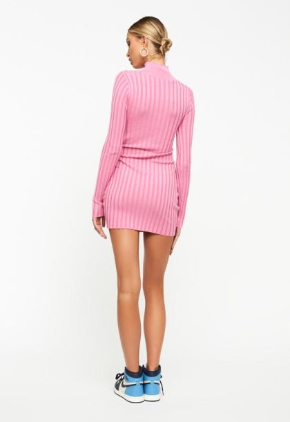 LIONESS Floyd Mini Dress - Pink (REVERSIBLE) - Image 7