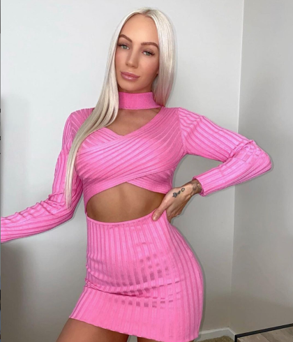 LIONESS Floyd Mini Dress - Pink (REVERSIBLE)