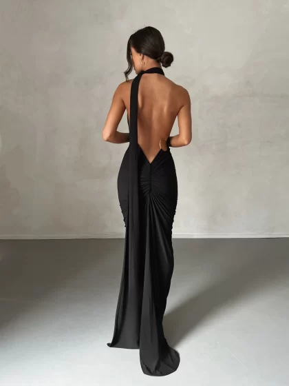 MELANI Constantina Gown - Black