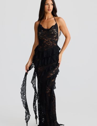 MELANI Leviah Dress - Black Lace