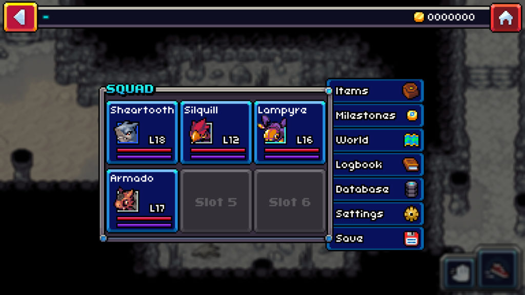 A screenshot of Coromon