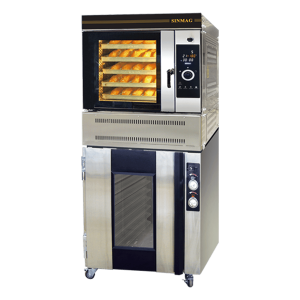 SM-716 5-tray commercial convection oven with proofer designed for consistent baking of bread, rolls, and pastries