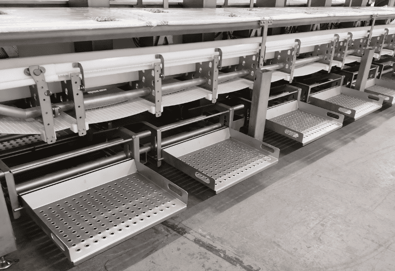 Perforated Metal Steps in processing plant