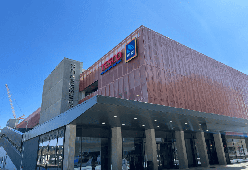 Perforated Metal cladding used in architecture and construction