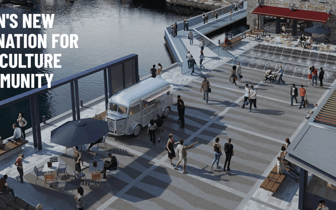 perforated metal screen at Boland's Mills Dublin dock