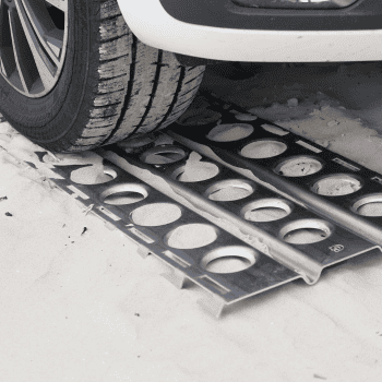 Traction aid perforated metal for military