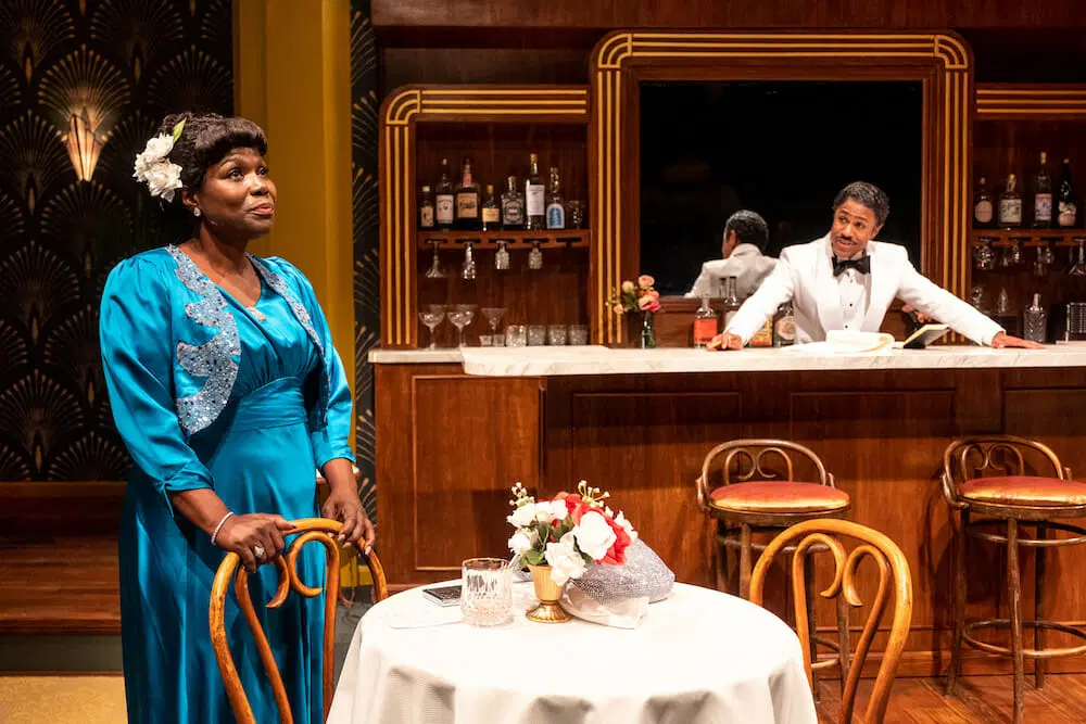 Gabrielle Lott-Rogers as Hattie McDaniel and Charles Andrew Gardner as Arthur in Boulevard of Bold Dreams by LaDarrion Williams at Timeline Theatre Company in Chicago, Il. Photo by Joel Maisonet