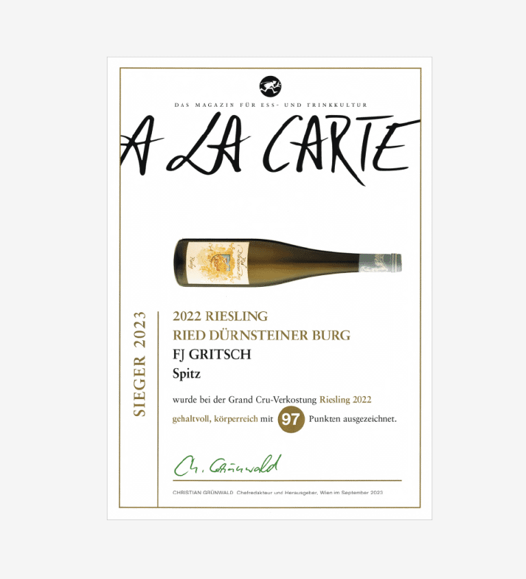 A la Carte – Grand Cru Riesling JG 2022/2021 Verkostung