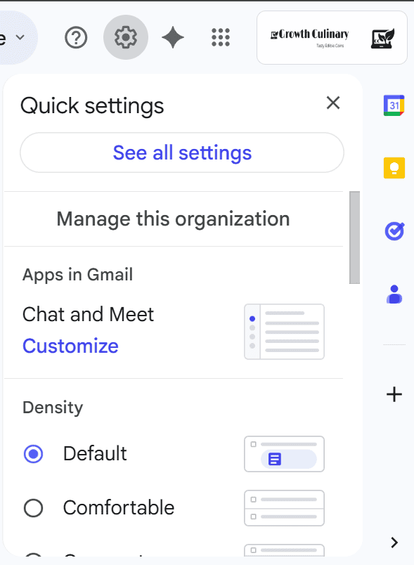 screenshot of gmail.