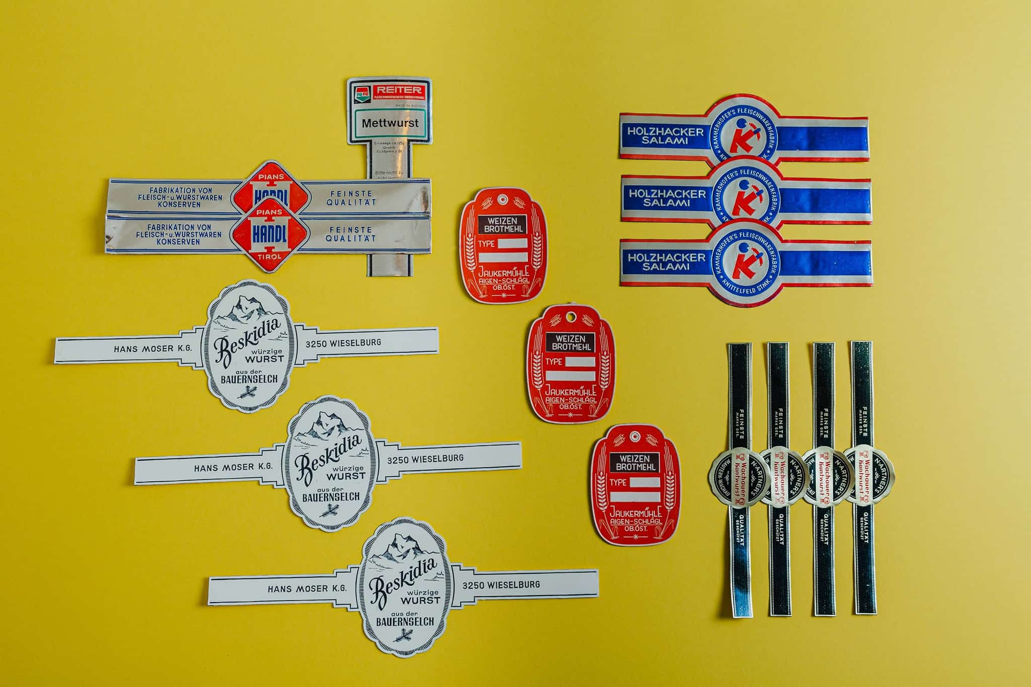 hauer labels geschichte original wurstetiketten