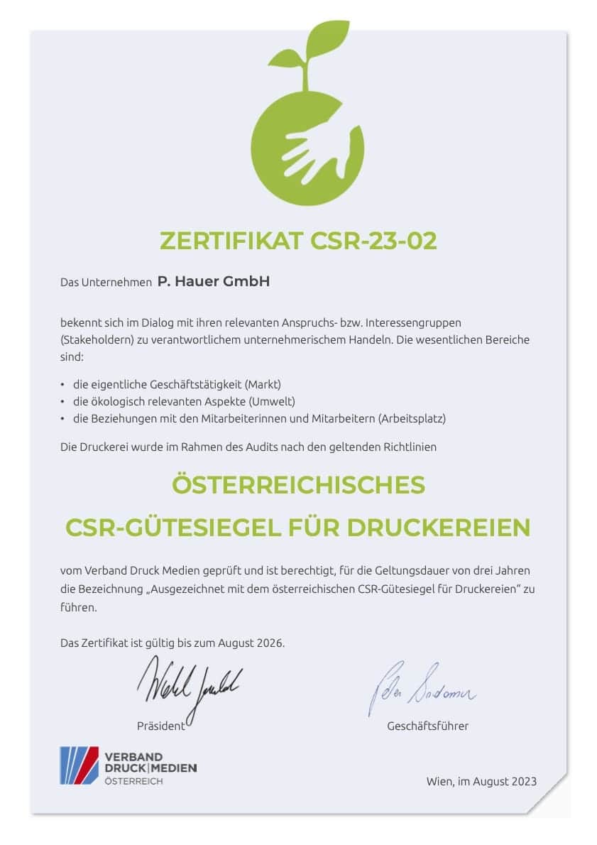 csr zertifikat hauer 2023