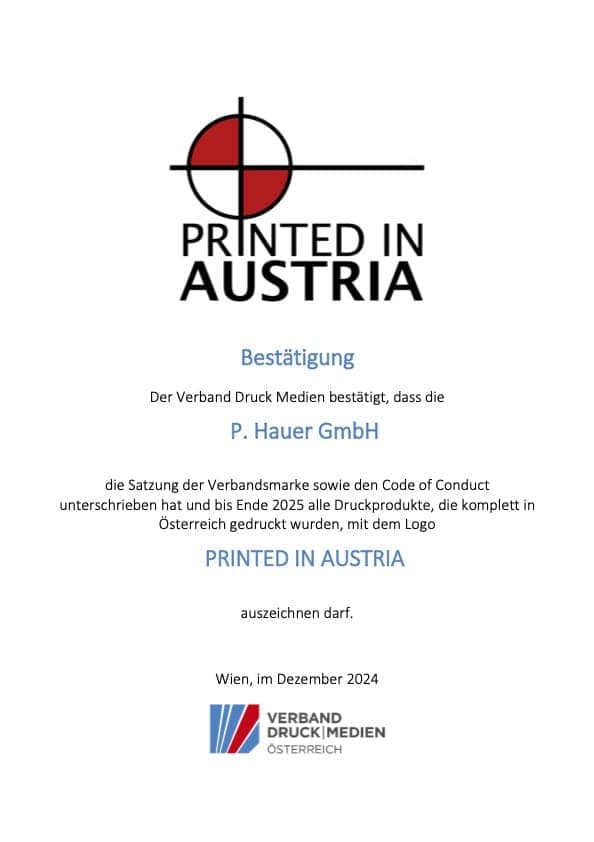 2024 25 071 p. hauer gmbh printed in austria zertifikat gueltig bis 31.12.2025