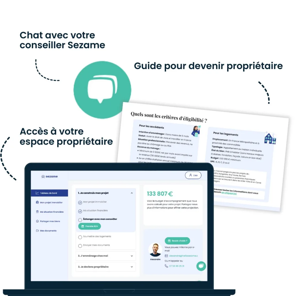 Location avec option d'achat - leasing immobilier suivi de Sezame pour devenir propriétaire