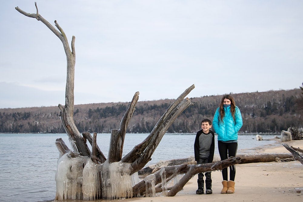 Exploring Michigan’s Upper Peninsula in Winter | A Fun Weekend Getaway Frozen Pictured Rocks in Michigan's Upper Peninsula