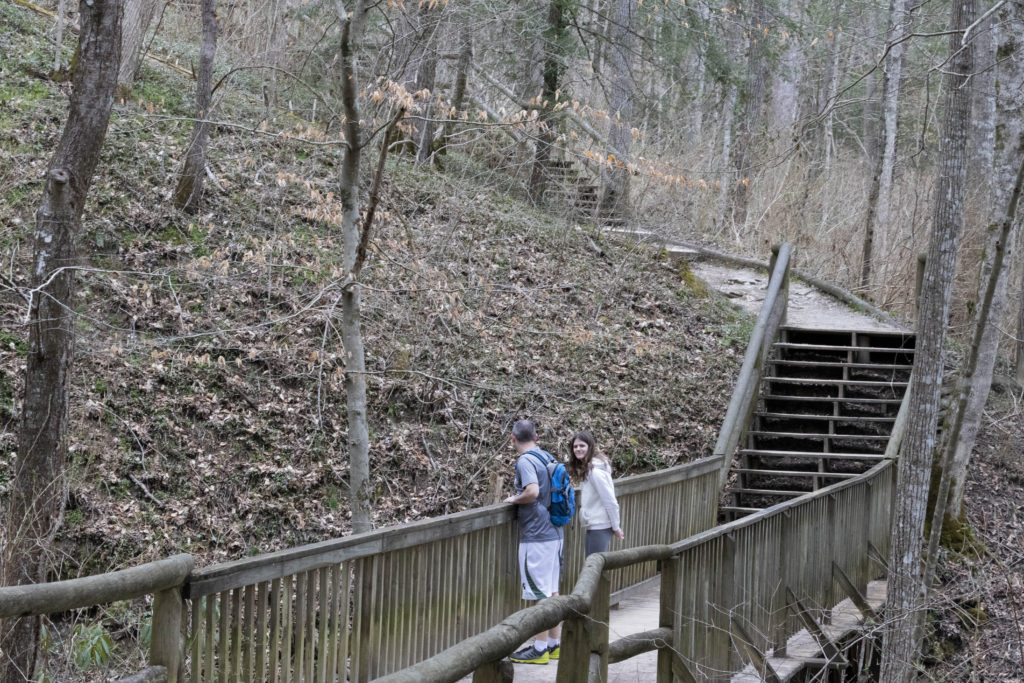 Natural Bridge State Resort Park – Ultimate Guide The trail to see Natural Bridge in Kentucky.