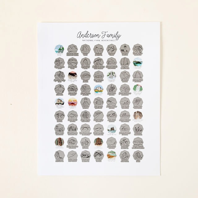 50+ Thoughtful Gifts for National Park Lovers 50+ Thoughtful Gifts for National Park Lovers national park scratch off poster